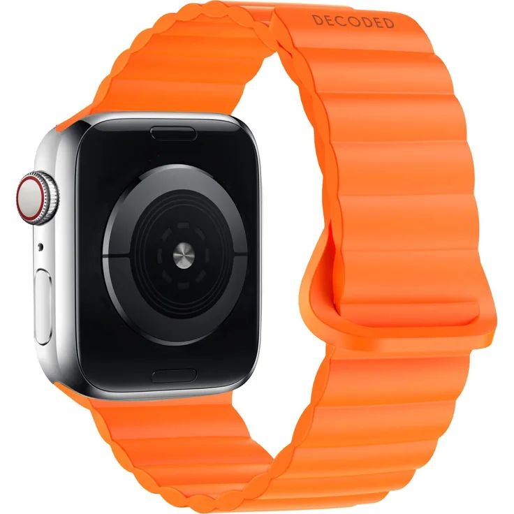 Decoded Silicone Magnet Traction Loop Strap Armband für Apple Watch 38/40/41mm - Apricot, wasser- und schweißresistent, antimikrobiell, magnetischer Verschluss