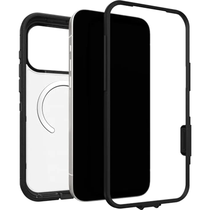 OtterBox Defender Series Pro XT Clear MagSafe Hülle für iPhone 17 Pro Max, stoßfest, ultra-robust, transparent/schwarz, 7X militärisch getestet – Bild 4