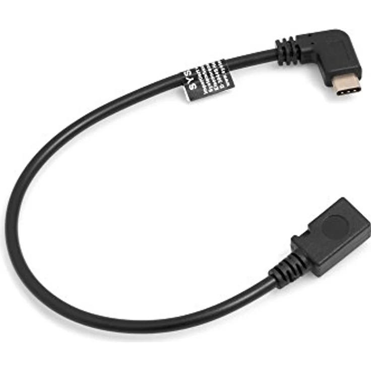 SYSTEM-S USB 3.1 Typ C Kabel Stecker 90° Grad gewinkelt zu Micro USB 2.0 Buchse Datenkabel Ladekabel Adapter Verlängerung (ca. 27 cm) – Bild 2