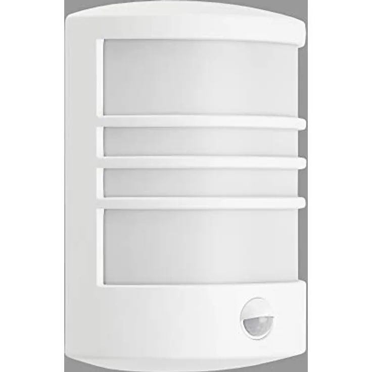 TELEFUNKEN - LED Außenwandleuchte, Außenwandlampe inkl. Bewegungssensor, inkl. Dämmerungssensor, 12 Watt, 1.200 Lumen, 4.000 Kelvin, IP44, Weiß, 245x180x95mm (LxBxH)