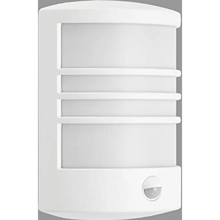 TELEFUNKEN - LED Außenwandleuchte, Außenwandlampe inkl. Bewegungssensor, inkl. Dämmerungssensor, 12 Watt, 1.200 Lumen, 4.000 Kelvin, IP44, Weiß, 245x180x95mm (LxBxH) – Bild 1