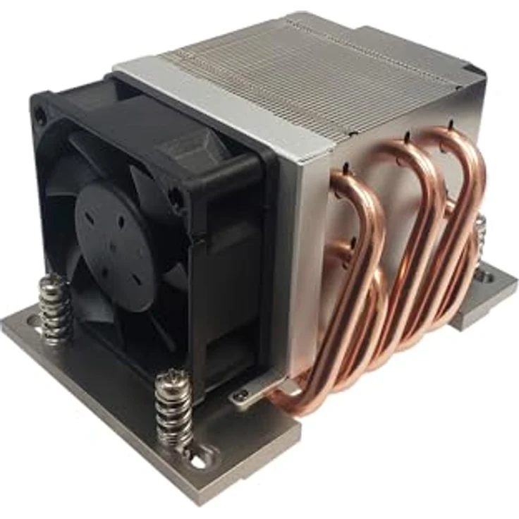 Dynatron A54 Tower CPU-Kühler 2U für Sockel SP6, aktive Kühlung bis 225 Watt, Aluminium, Schwarz/Grau – Bild 1