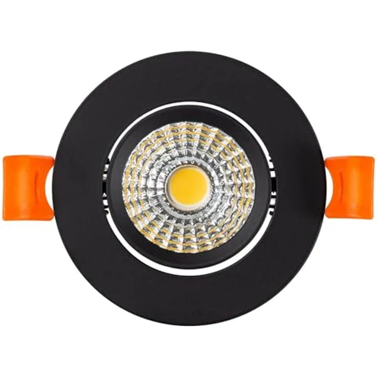 LEDKIA LIGHTING LED Downlight Einbaustrahler 5W Rund COB CRI90 Schwarz Neutralweiß 4000K – Bild 3