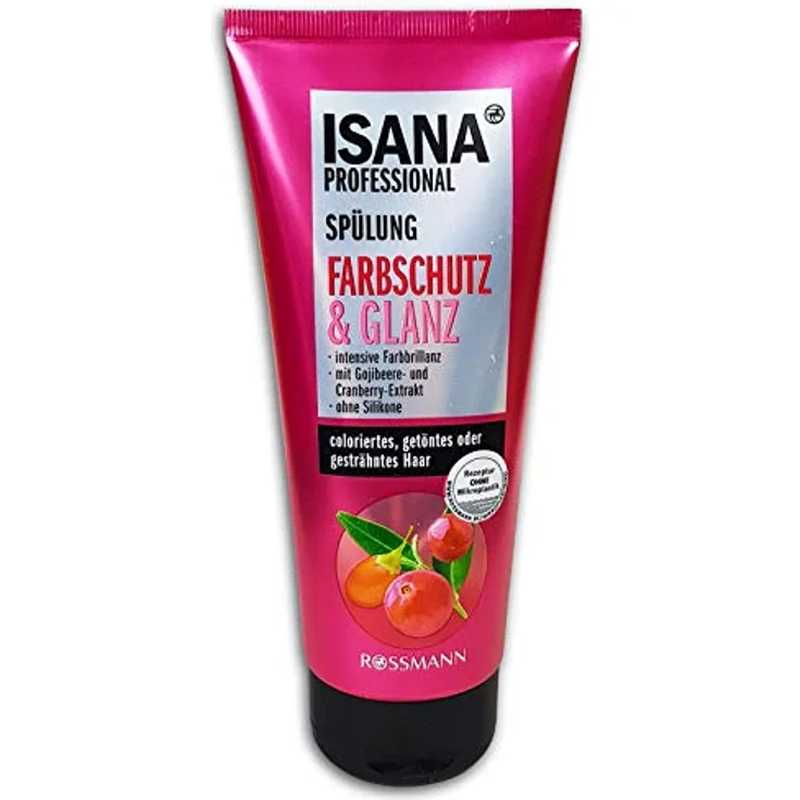 ISANA MED Haar Spülung Farbschutz & Glanz, mit Gojibeere- und Cranberry-Extrakt, 200ml – Bild 1