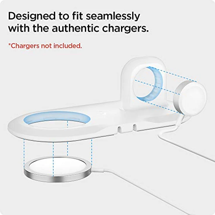 Spigen Magfit Duo Apple Magsafe & Watch Charger Stand (5 W), Schwarz/Weiss, Wireless Charger – Bild 5