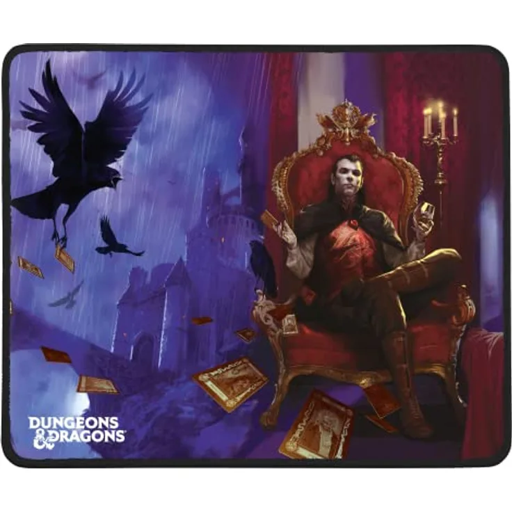 Konix Dungeons + Dragons Mousepad (S), Mehrfarbig, gummierte Rückseite für optimalen Halt, Mikrofaseroberfläche für präzise Maussteuerung