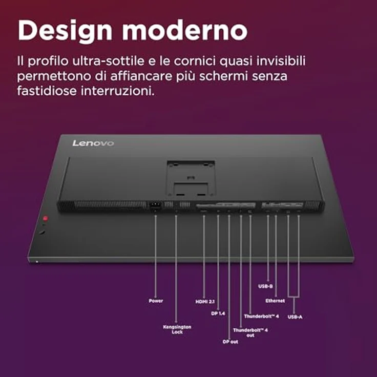 LENOVO ThinkVision P32UD-40, 31,5 Zoll UHD 4K Business Monitor, 3840 x 2160 Pixel, 6 ms Reaktionszeit, 120 Hz, Schwarz – Bild 4