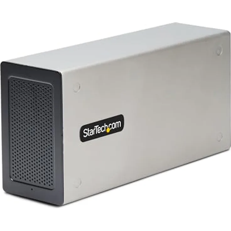 StarTech.com Thunderbolt 3 PCIe Erweiterungsgehäuse, Externes Gehäuse mit zwei PCI Express Steckplätzen, PCIe Box für Laptops/Desktops/All-In-Ones, 8K/4K Ausgang über TB3/DP 1.4 (2TBT3-PCIE-ENCLOSURE)