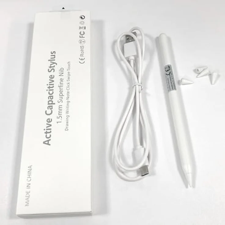 INF Universal Stylus Stift für iPad mit 4 Spitzen, Touchpen mit automatischem Standby und magnetischer Absorption – Bild 2