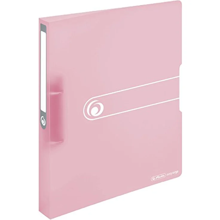 Herlitz Aktenordner Herlitz Ringbuch / DIN A4 / 2-Ringmechanik / PP / 38mm / transparent rose – Bild 1