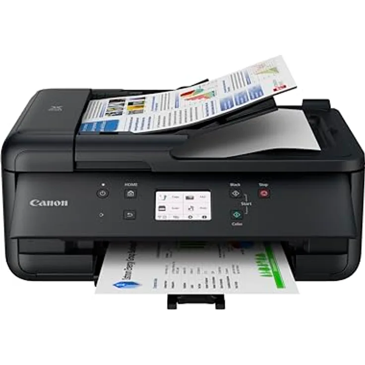 Canon PIXMA TR7650 Wireless 4-in-One Colour Inkjet Printer - Print, Scan, Copy & Fax | Wi-Fi, Cloud | ADF, Borderless Photo Printing | Home Office