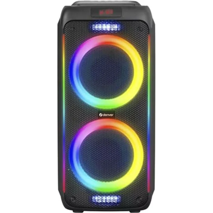 Denver BPS-458 BT Party Lautsprecher schwarz (4 h, Akkubetrieb), Bluetooth Lautsprecher – Bild 2