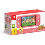 Nintendo Switch Lite - Animal Crossing New Horizons Bundle - tragbare Spielkonsole in Koralle, ergonomisches Design, WLAN-fähig