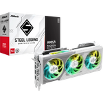 ASRock Radeon RX 9070 Steel Legend OC Grafikkarte, 16 GB GDDR6 mit Triple-Fan-Kühlerdesign, RGB-Beleuchtung