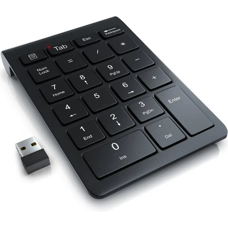 Aplic Numpad kabellos, 2,4 GHz Funk Wireless-Tastatur (Ziffernblock mit 35 Tasten, 10 Multifunktionstasten), schwarz - Preisvergleich