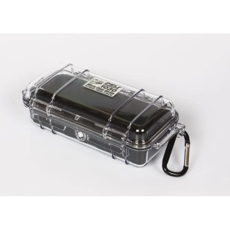 PELI 1030 Micro Case, Schutzbox für Sensibles Equipment, IP67 Wasser- und Staubdicht, 0,6L Volumen, Hergestellt in den USA, Transparent- Gelb Gummieinlage – Bild 4