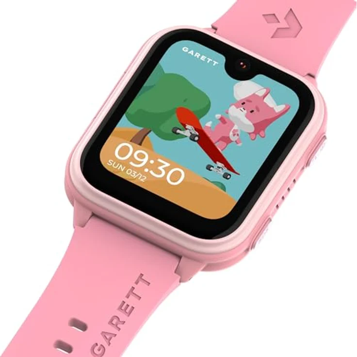 garett Smartwatch Kinder Vibe Rosa - 1,78″ AMOLED, 4G LTE, GPS, Videoanruf, SOS, Face Unlock, 8 GB Speicher – Bild 4