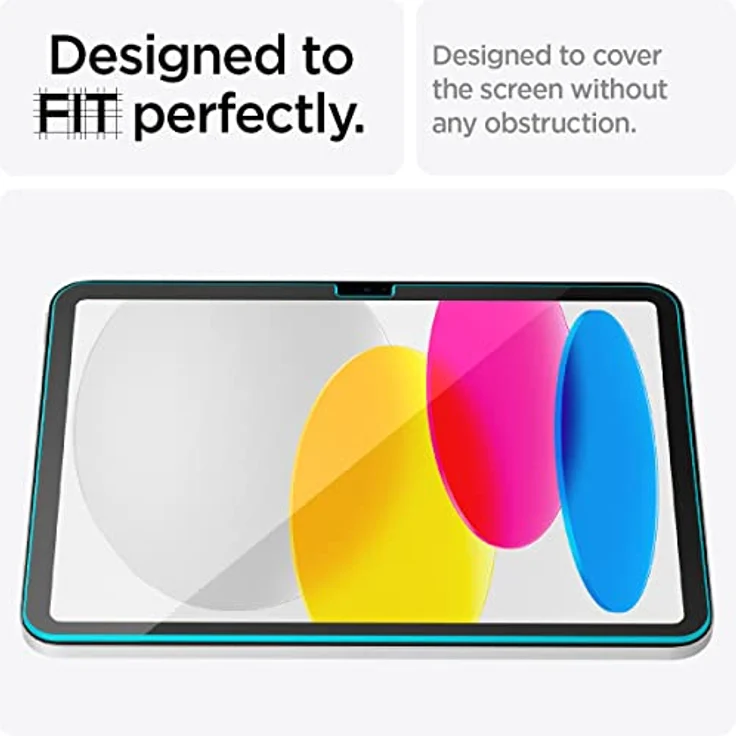 Spigen Glas.tR EZ Fit Schutzfolie für iPad 10. Generation (2022), 10.9 Zoll, Kristallklar, 9H Härte, mit Schablone für präzise Installation – Bild 5