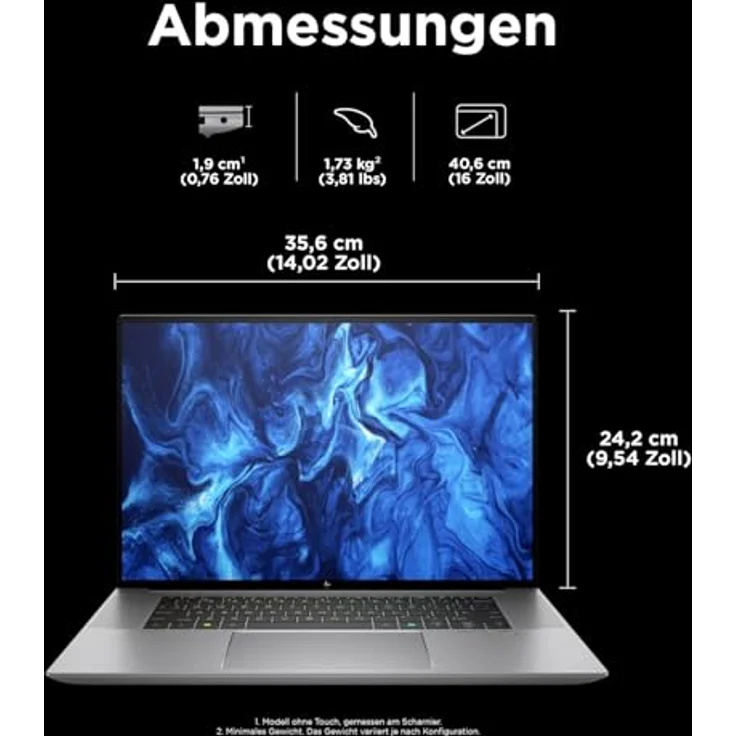 HP ZBook Studio G11 8S9P9EA 16.0 Core Ultra 7 155H 32GB RAM 1TB SSD GeForce RTX 4070 Win11Pro Laptop – Bild 5