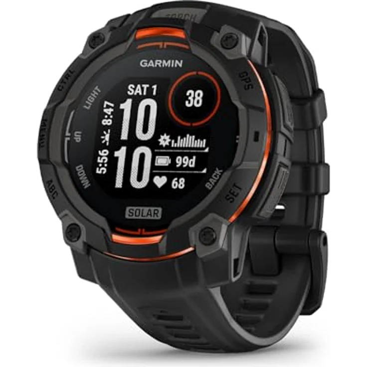 Garmin Instinct 3 Solar, GPS-Multisport-Smartwatch (45 mm) mit langer Akkulaufzeit und kontaktloser Bezahlfunktion – Bild 1