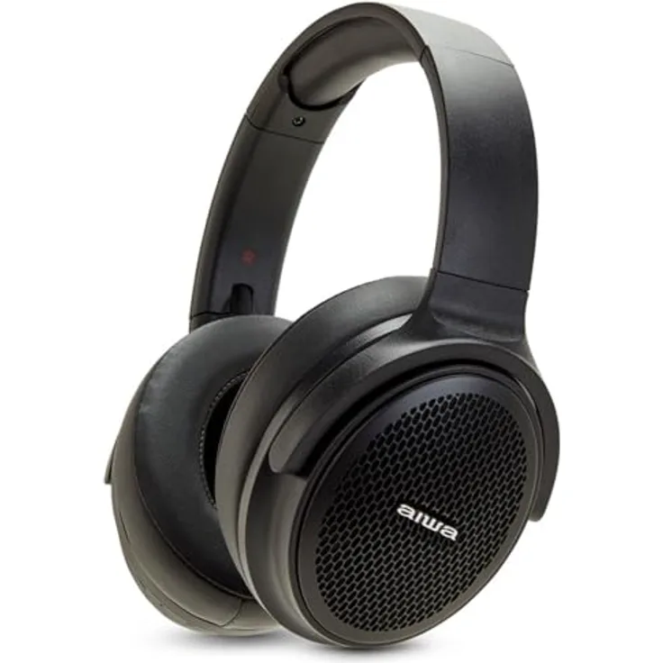 Aiwa HST-250BT Bluetooth On-Ear Kopfhörer mit Hyperbass, Schwarz EU