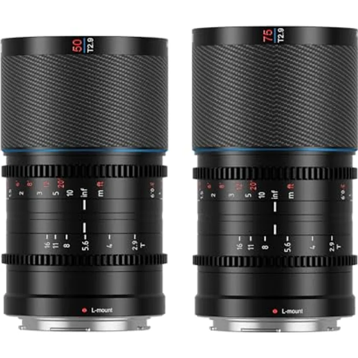 SIRUI Saturn 50mm 75mm Objektiv-Set T2.9 1.6X Vollformat Kohlefaser anamorphes Objektiv, Cine Objektiv weniger als 500 g (Natur Fackel, L Mount)