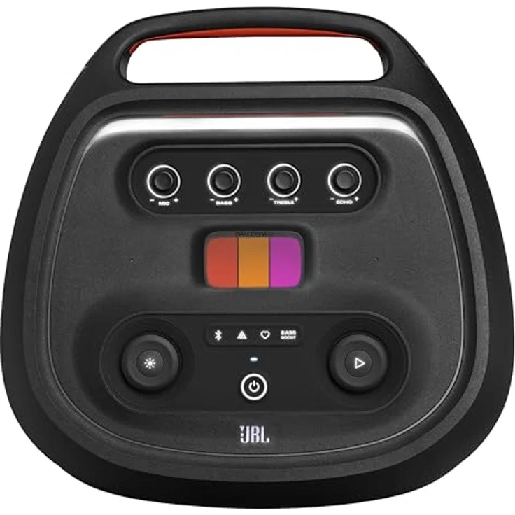 JBL PartyBox Ultimate – Kraftvoller Lautsprecher mit Bluetooth und WiFi Pro Sound mit Lichteffekten – Wasserfest und mit Rädern zum einfachen Transport – Schwarz – Bild 5