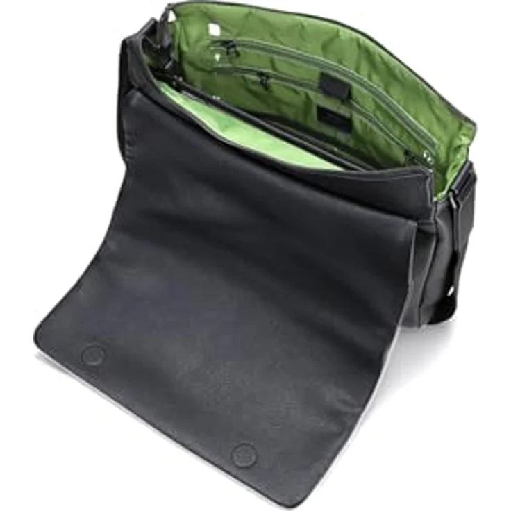Jost Riga Messenger mit 40 cm Laptopfach, Kunstleder, schwarz – Bild 8