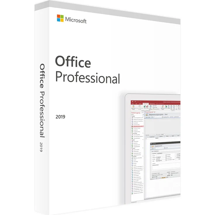 Microsoft Office 2019 Professional, Office-Programme für Windows, inklusive Word, Excel, PowerPoint, Outlook, Publisher, Access und OneNote