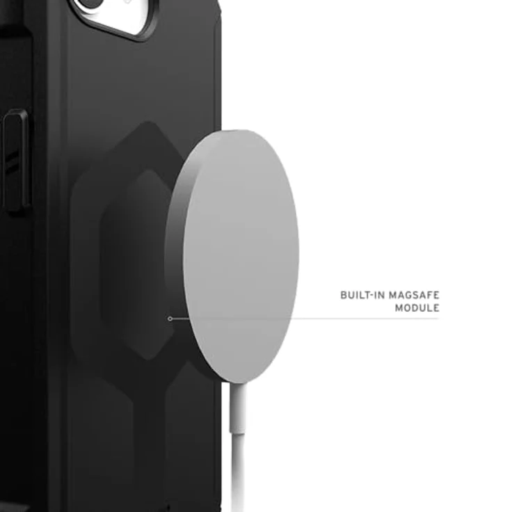 URBAN ARMOR GEAR Essential Armor MS Case für Apple iPhone 16E, schwarz - Wireless Charging, Magnetisches Laden optimiert, 4,6m Fallschutz – Bild 3