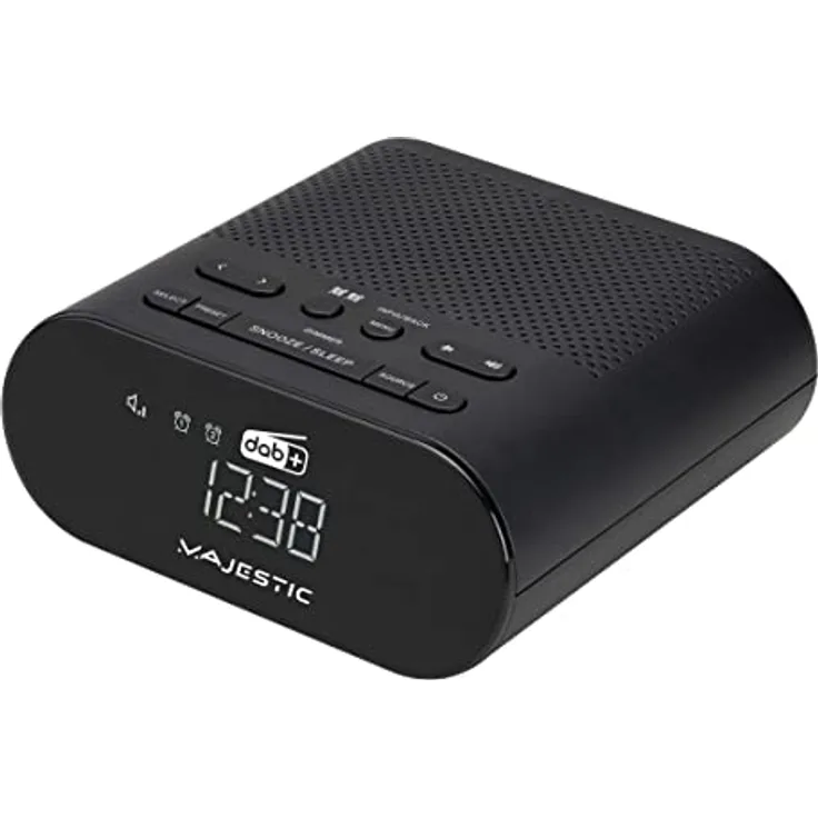 Majestic Radiowecker RS-116DAB, DAB+/FM Radio mit USB, 2 Alarmen und 3 Klingeltönen