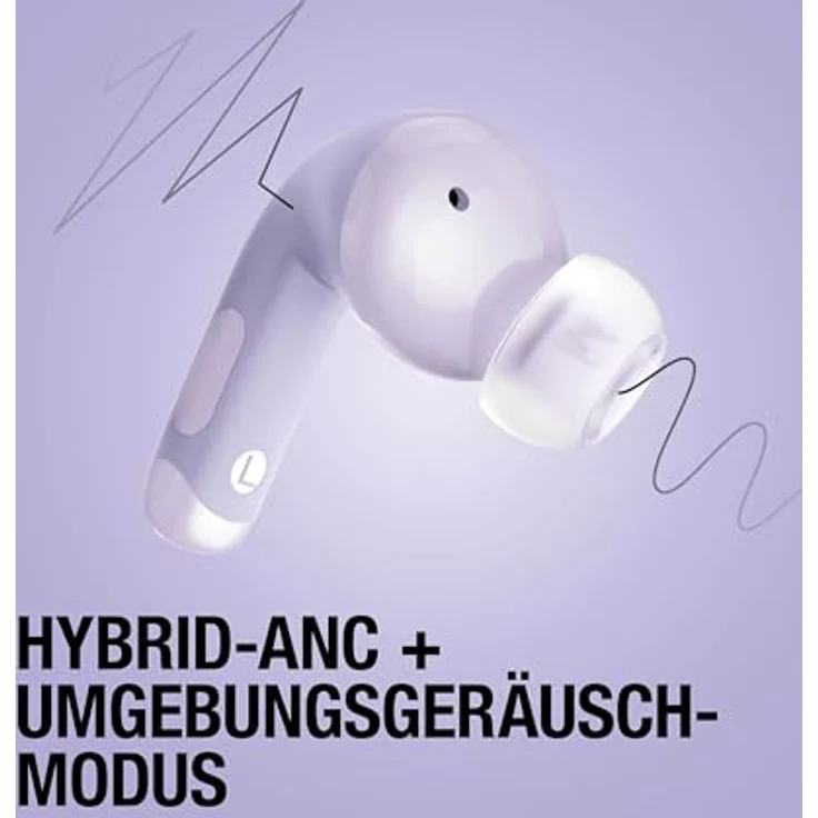 Fresh 'n Rebel Twins Fuse 2, Wireless In-Ear Kopfhörer mit Noise Cancelling, 36h Akku, Bluetooth 6.0, 2 Mikrofone, spritzwassergeschützt, Dreamy Lilac – Bild 2