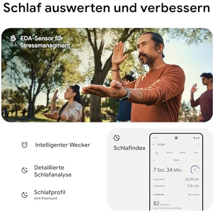 Fitbit by Google Charge 6 Aktivitätstracker enthält ein 6 monatige Premium Mitgliedschaft, 7 Tage Akkulaufzeit, Google Wallet und Google Maps - Porcelain / Aluminium Silber – Bild 4