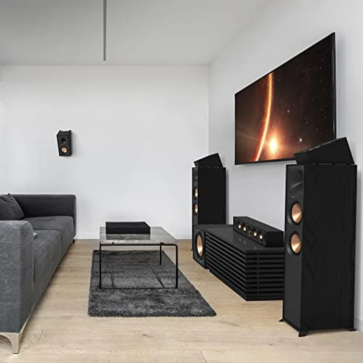 Klipsch R-600F Standlautsprecher, schwarz, schlankes Design, vergoldete Anschlussklemmen – Bild 5