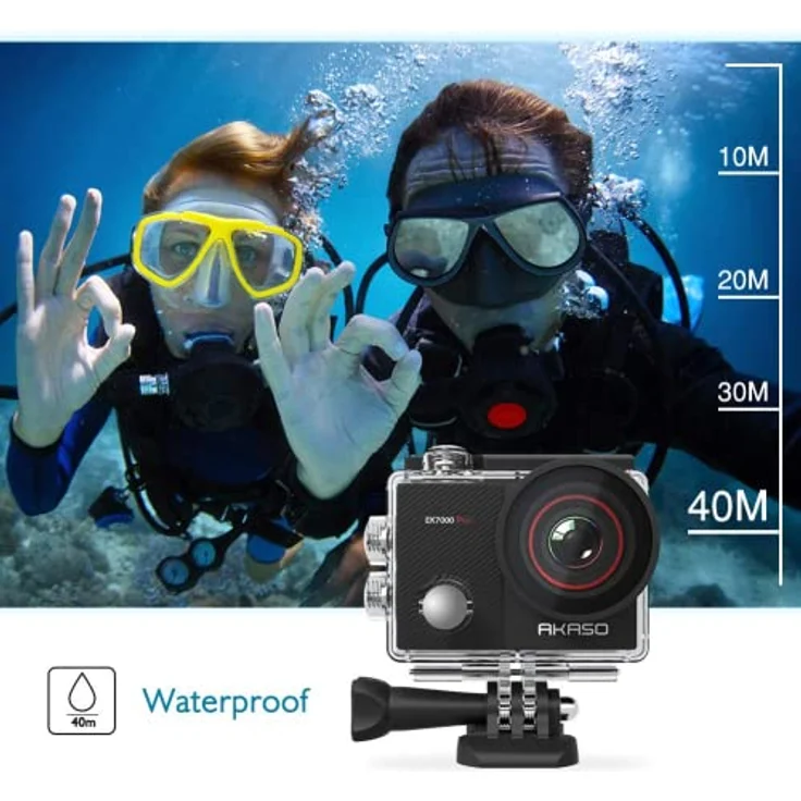 AKASO EK7000 Pro 4k-Action-Cam (4K) inkl. Zubehör-Kit  – Bild 3