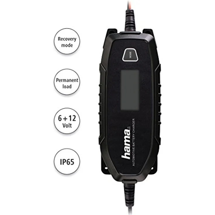Hama - 136686 Automatik-Batterie-Ladegerät 6V-12V-4A, für Auto-Boot-Motorrad-Batterie – Bild 6