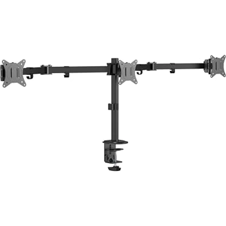 Gembird MA-D3-01, Verstellbarer Befestigungsarm für 3 Bildschirme (17"-27"), Schwarz, bis zu 7 kg, Dreh-, Neige- und Schwenkfunktion – Bild 5