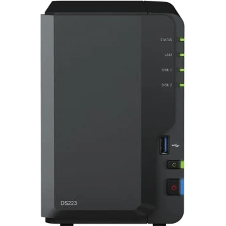 Synology DS223 2-Bay Diskstation NAS (Realtek RTD1619B Quad-Core 2GB Ram 1xRJ-45 1GbE LAN-Port) 8TB Bundle mit 2 x 4TB Seagate IronWolf NAS HDDs – Bild 2