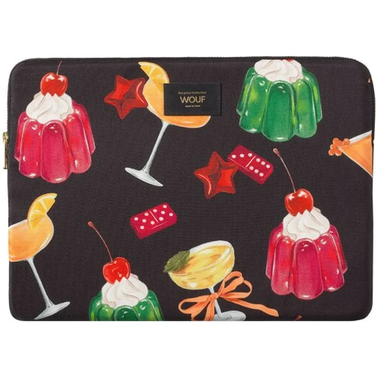 Wouf Laptophülle 34 cm, Schwarz, 100% PET, stylisches Design