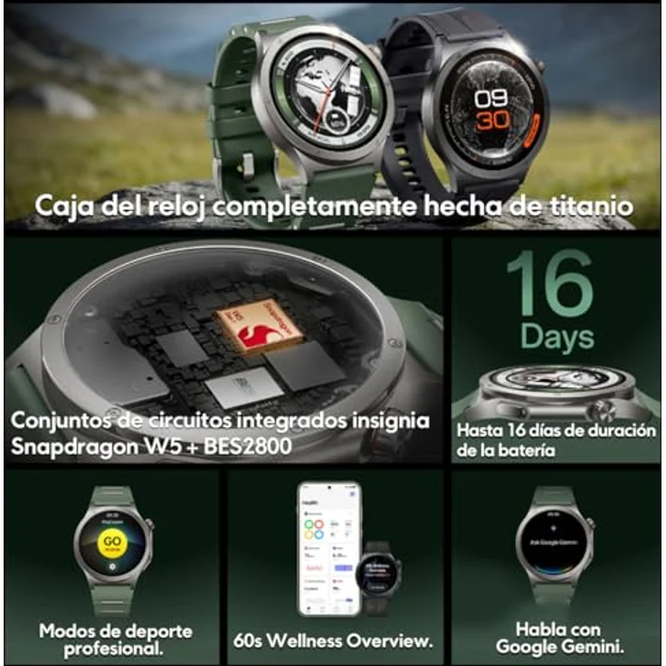 OnePlus Watch 4, Smartwatch mit gesundheits- und fitnessorientierten Funktionen, grün – Bild 2
