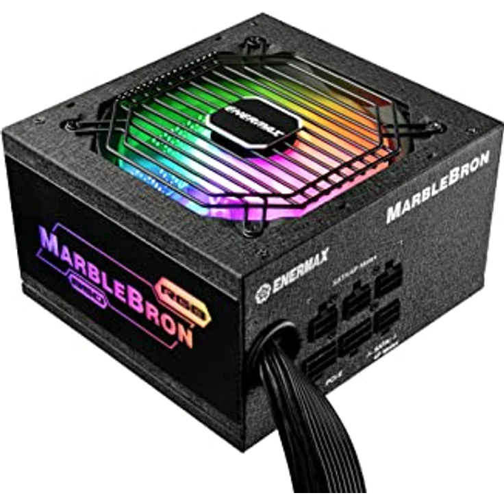 Enermax MARBLEBRON ATX ARGB Gaming PC Netzteil 850W 80Plus Bronze (Semi Modular) Flachbandkabel, EMB850EWT-RGB, schwarz – Bild 5