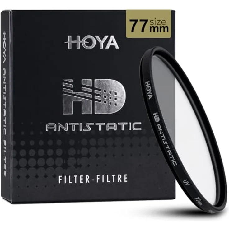 Hoya UV HD Antistatic 77mm, Kamera-Filter mit staubabweisender, wasser- und ölabweisender Beschichtung zur UV-Reduzierung und Bildqualitätssicherung – Bild 1