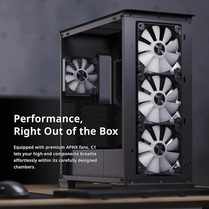 AeroCool Geh Midi APNX C1 (white), PC-Gehäuse mit optimiertem Airflow und ARGB-PWM-Lüfter – Bild 2
