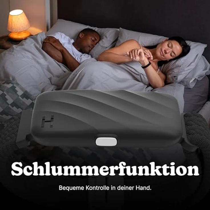 HoMedics WakeBand SS-WB100BK-WW, Silent Alarm Vibrationswecker mit 9 Vibrationsintensitäten, App-kompatibel, schwarz – Bild 6