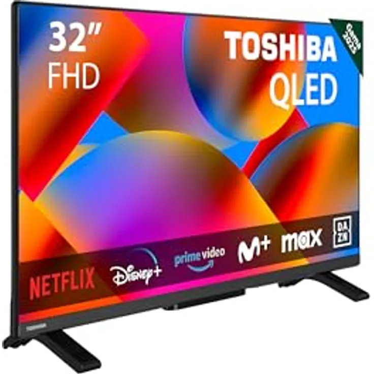 Toshiba 32QV2F63DG, QLED TV 32 Zoll (80 cm) FHD 1920 x 1080, Smart TV mit DTS Virtual:X, 2 x HDMI, schwarz