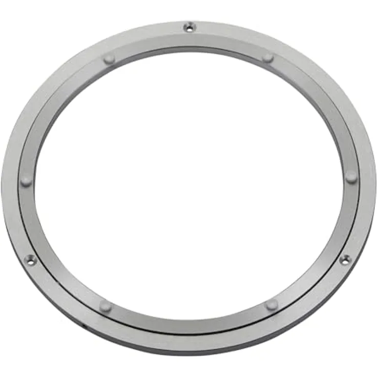 Aluminium Drehkranz silber Ø 300 mm belastbar bis 60 kg, Drehring robust, kugelgelagert, rostfrei Drehteller für Drehtisch, Ausstellungen und Maschinenbau