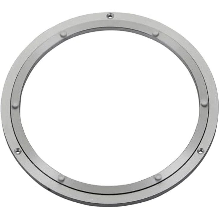 Aluminium Drehkranz silber Ø 300 mm belastbar bis 60 kg, Drehring robust, kugelgelagert, rostfrei Drehteller für Drehtisch, Ausstellungen und Maschinenbau – Bild 1