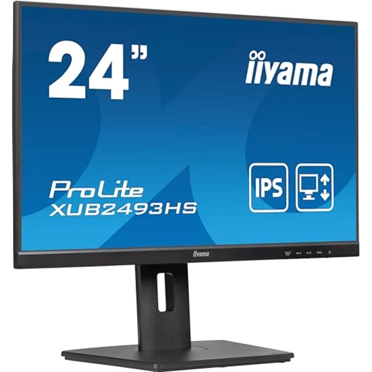 iiyama Prolite XUB2493HS-B6 60,5cm 23,8" IPS LED-Monitor Full-HD 100Hz HDMI DP Slim-Line Höhenverstellung Pivot schwarz – Bild 1