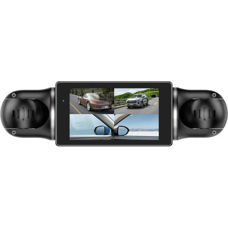 INF High Definition Nachtsicht Quad Objektiv WiFi Dashcam, Schwarz, mit 32GB TF Karte und 1920x1080 Auflösung