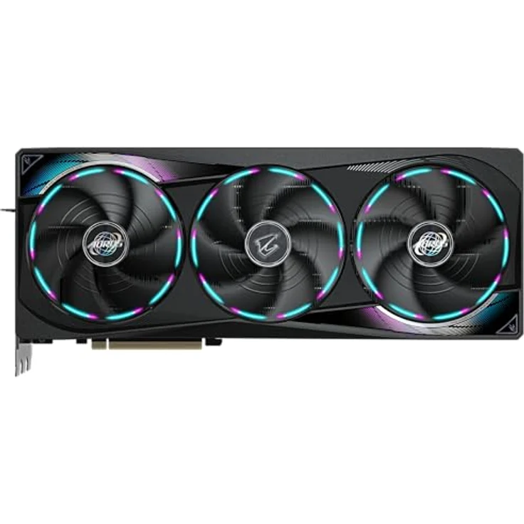 Gigabyte AORUS GeForce RTX 5080 Master 16G Grafikkarte - 16GB GDDR7, 256 Bit, PCI-E 5.0, 2805MHz Core Clock, 3 x DisplayPort, 1 x HDMI, GV-N5080AORUS M-16GD - WINDFORCE Kühlsystem, RGB Halo, Dual BIOS (Leistung / Leise) – Bild 2